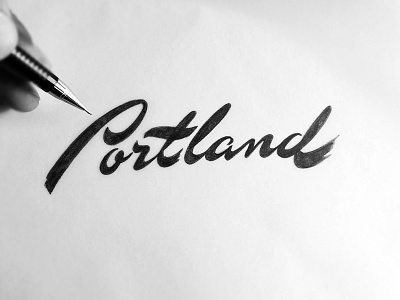 PDX brush drawing handlettering lettering pencil script sketches typography