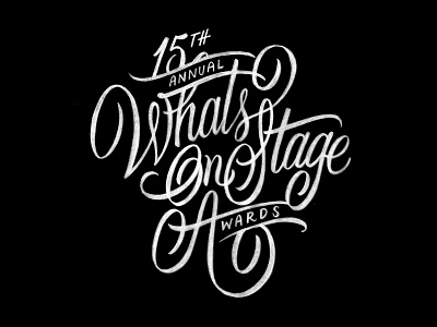 WhatsOnStage Awards Sketch 2 brush drawing handlettering lettering script sketches typography