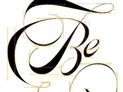 Be calligraphy illustrator lettering script typography vector