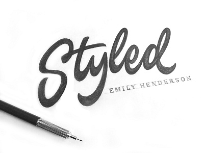 Styled Rough Sketch brushscript drawing lettering logotype swash