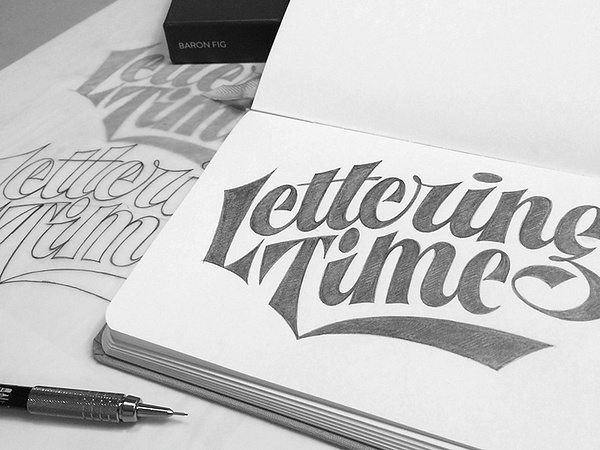 Lettering Time Sketch By Neil Secretario On Dribbble 9206