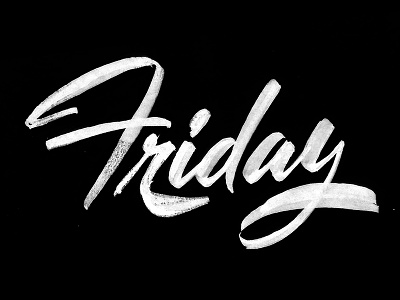 Friday brush brushlettering brushscript calligraphy lettering script