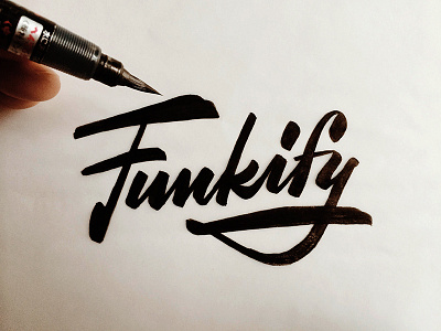 Funkify brush brushlettering brushscript calligraphy lettering script