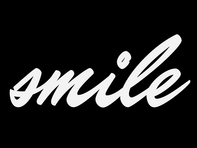 smile bezier brush design lettering script type typography vector