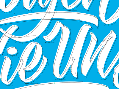 Fussing with Bézier curves bezier design lettering script type typography vector