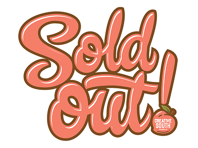 Sold Out Creative South design identity lettering script type typography vector