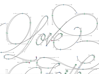 Love Faith Béziers drawing lettering script swash type typography