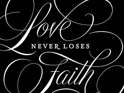 Love never loses faith