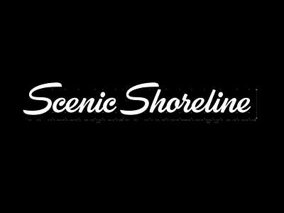 Scenic Shoreline Script Test character font glyph lettering script type typeface