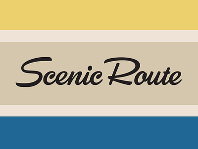 Scenic Route advertising character font glyph lettering retro type typeface
