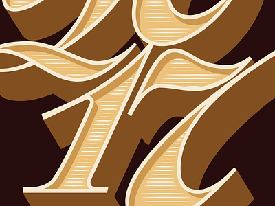 Happy 2017 font illustration lettering retro script type typeface