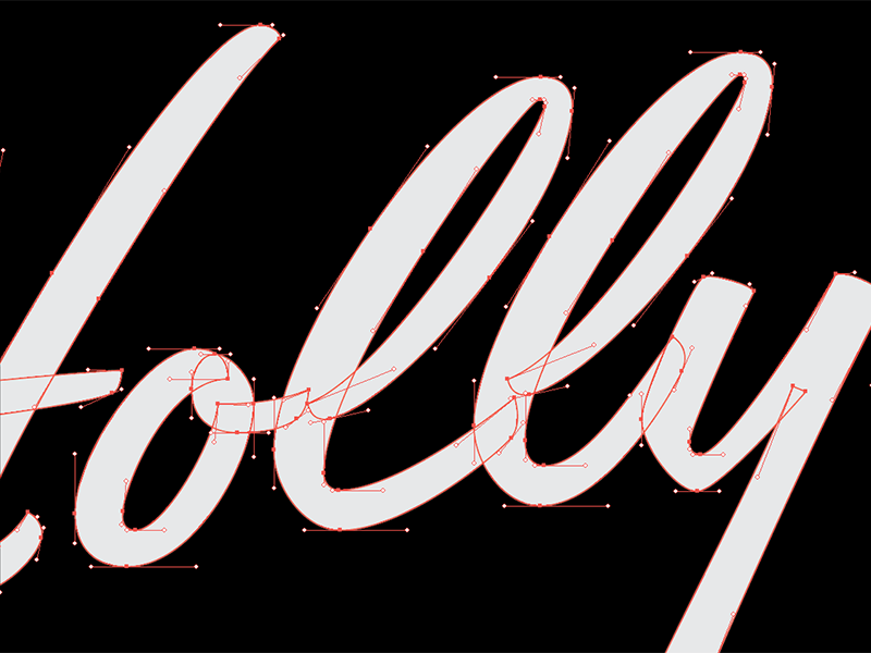 Script Béziers typography type bezier vector brushlettering brushscript brushpen script lettering