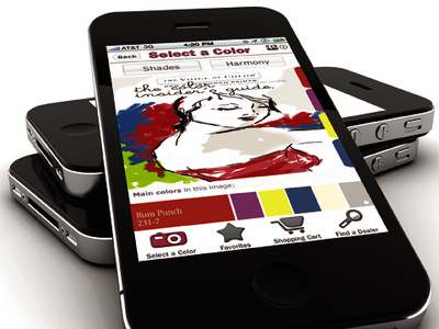 Voice of Color Mobile App Design app design iphone mobile ppg industries voice of color
