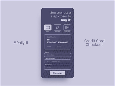 💳 Credit Card Checkout - #DailyUI 002 challenge dailyui design design system graphic design junior junior ux designer portfolio resume ui ux visual design