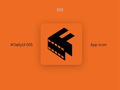 📹 App Icon - #DailyUI 005 app challenge dailyui design design system graphic design logo movie portfolio ui