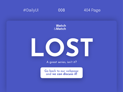 🏝 404 Page - #DailyUI 008 404 404 page challenge dailyui design design system graphic design lost page portfolio series ui watch