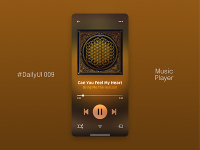 🎵 Music Player - #DailyUI 009 album bring me the horizon challenge dailyui design design system graphic design music music player portfolio ui