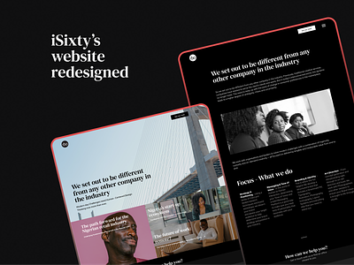 iSixty's website redesign design typography ui