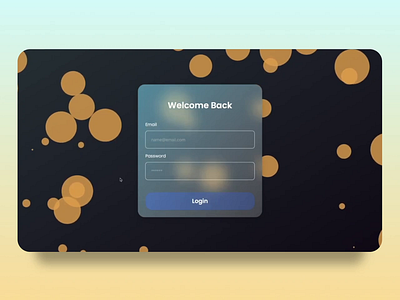 Glass Login with Particle.js design figma glass glassmorphic glassmorphism login login page login screen minimal particle particle js ui ui design