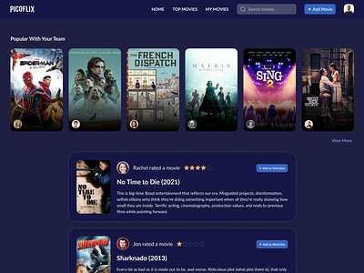 Movie Tracking App app film list movie movie app product top movies tracking app ui ux watchlist
