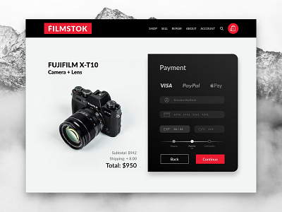 Daily UI 002 - FilmStok Credit Card Checkout