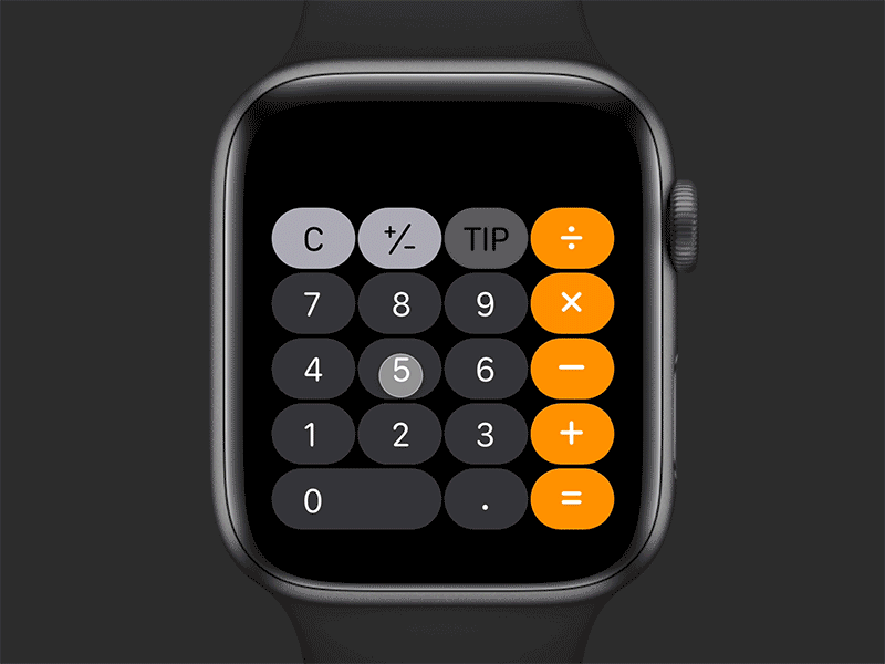 Daily UI 004 - Apple Watch Calculator 004 adobe xd apple watch apple watch design calculator daily ui 004 dailyui dailyui 001 native app product prototype ui design