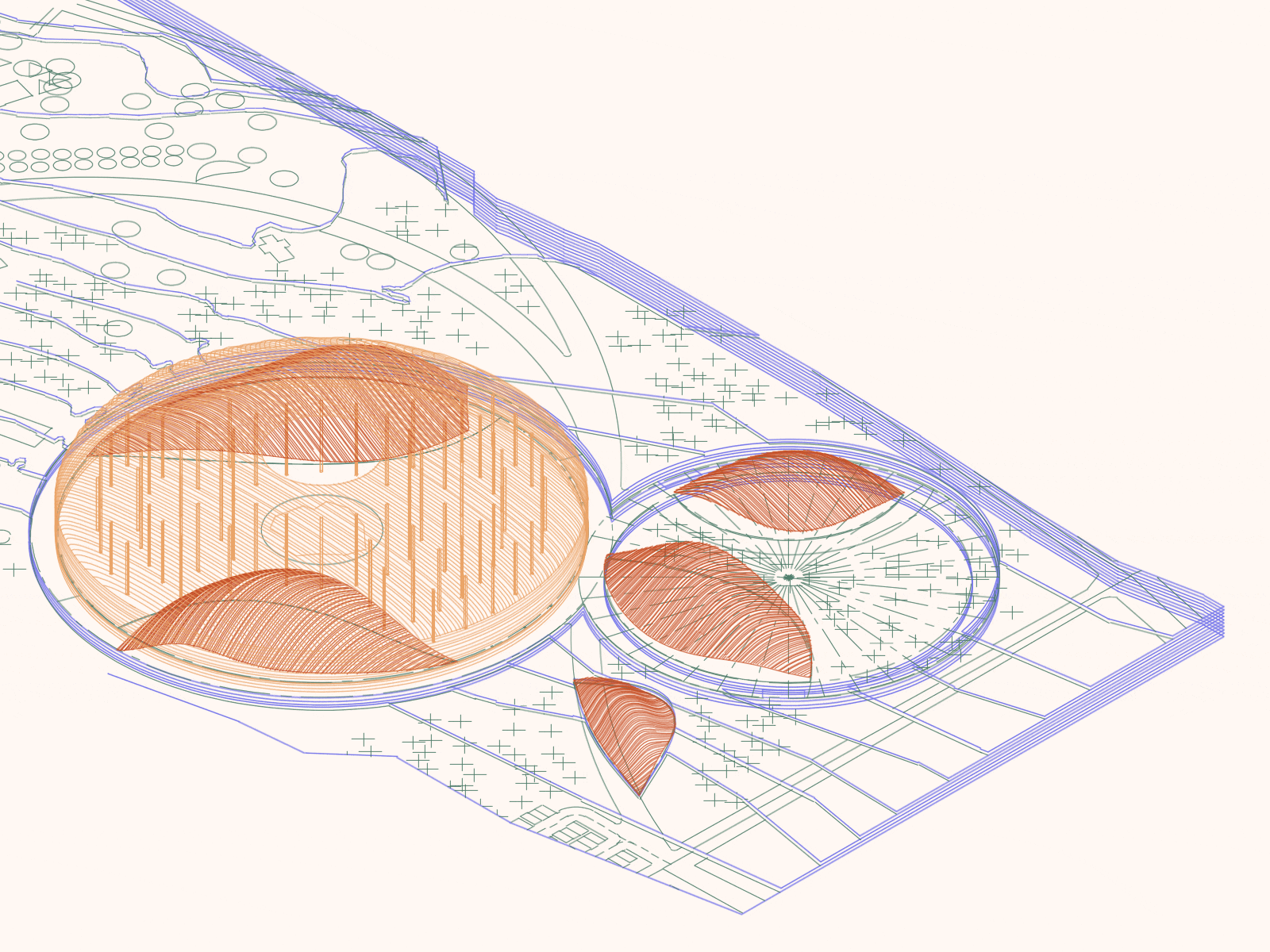 Science Center Project 3d animation architecture concept design illustration vector