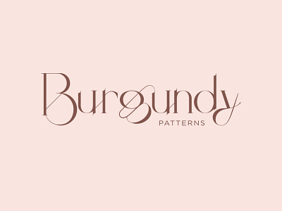 Burgundy patterns identity branding burgundy couture design identité visuelle logo logotype sew typography