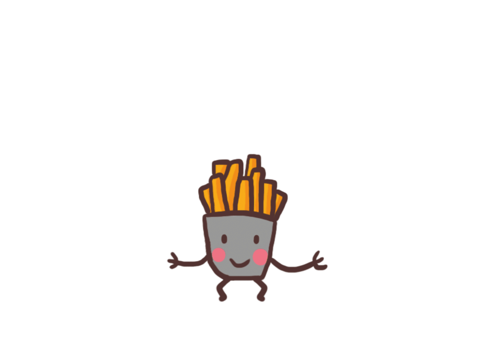 Fries potatoes jump