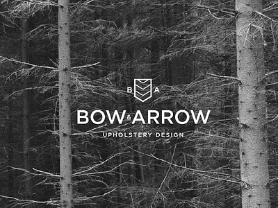 Bow & Arrow branding design logotype upholstery website