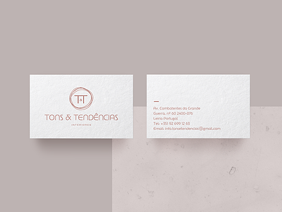 Tons & Tendências branding card interior design