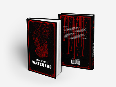 Watchers Book cover art artwork book book cover dean koontz design digital design graphic design graphic designer illustration illustrator layout watchers