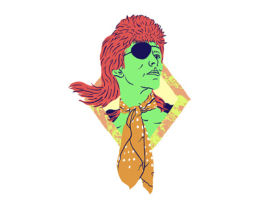 Bowie art artwork colour david bowie design digital art digital design illustration illustrator music portrait