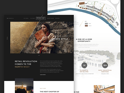 Retail Development Home Page contrast dark development homepage responsive retail ui ux website