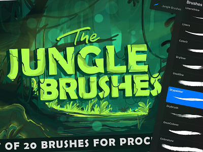 The Jungle - Procreate Brushes design digital drawing font illustration procreate procreate brush procreate brushes typography