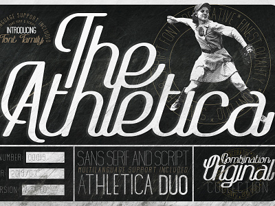 The Athletica - Font font fonts monoline retro sans serif script typography vintage