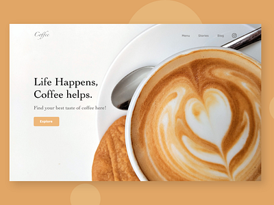 Coffee landing page