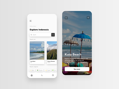 Explore Indonesia app concept adobe adobexd app design illustration illustrator minimal ui ux web