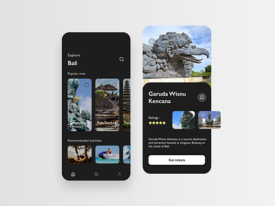 Explore Bali app concept