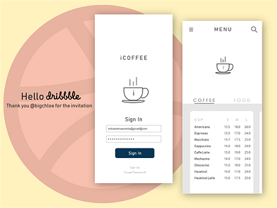 Hello Dribbble ! app branding design illustration ui ux vector web website