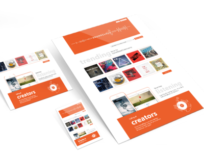 Soundcloud Interface animation app design flat ui ux web website