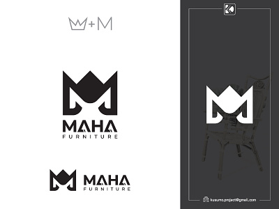 Letter M Logo With Crown Object brand identity branding crown crown logo design furniture king letter letter m logo lettermark logo logo logo design meuble modern vector