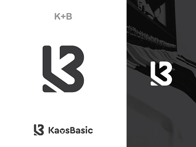 Tshirt store logo design with KB initial concept