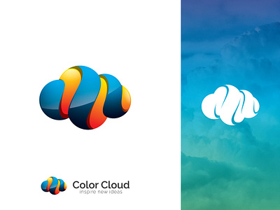 Color Cloud Logo Design 3d app brand identity branding cloud cloud logo color colorful logo website