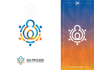 QA Process brand and identity design 3d logo brand identity branding colorful human logo logo design logotype loop modern process technology technology logo