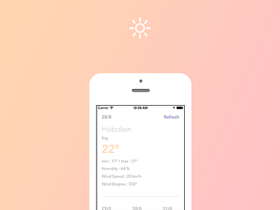 App Simple weathr app design weather