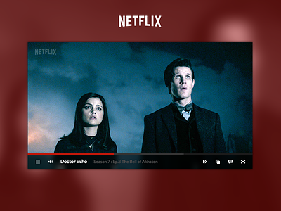 Redesign Netflix Player design netflix player redesign ui ux