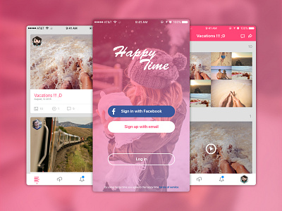 Happy Time Concept app concept ios ui ux