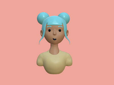 low poly bust