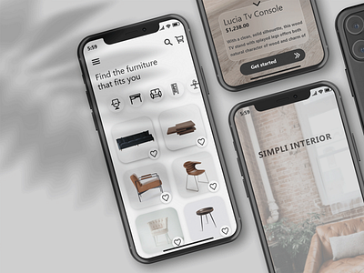 Simpli Furniture UI furniture app furniture design furniture website product design ui web design